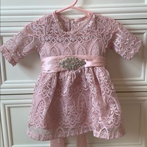 Lace and Sequin Special Occasion Dress for baby